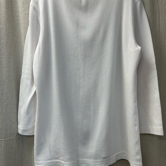 Great Northwest, indigo, Women’s White, Henley, Long Sleeve, Top Size XL - Picture 6 of 9